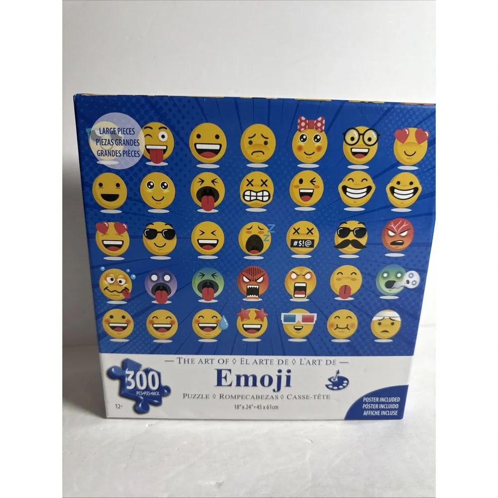 Emoji puzzle‎ 300 piece large piece poster included 18 x 24